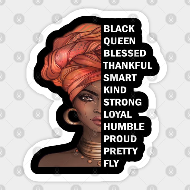 African American T-Shirt Black Queen Sticker by LCQueen